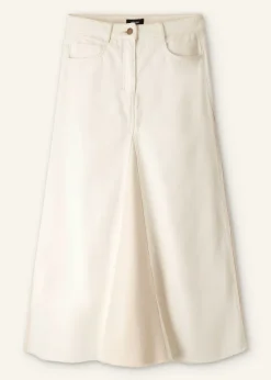 ME+EM Insert Midi Skirt White/Ecru