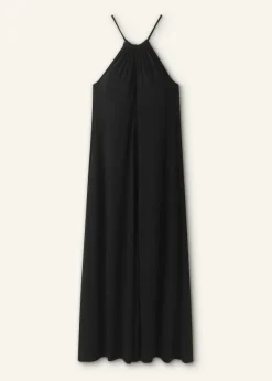 ME+EM Interlock Halterneck Maxi Dress Black