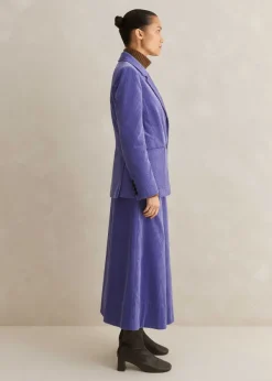 Clearance ME+EM Italian Lux Cord Skirt Suit Purple
