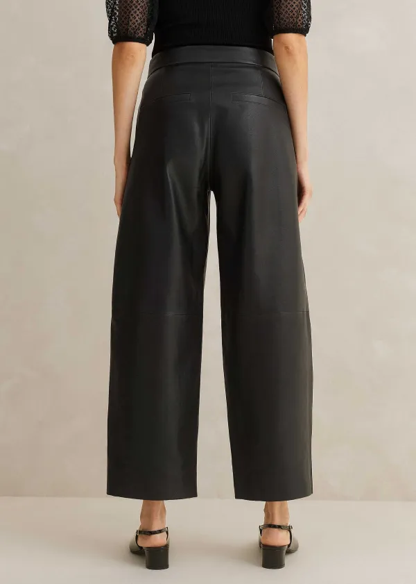 Sale ME+EM Leather Tapered Trouser Black