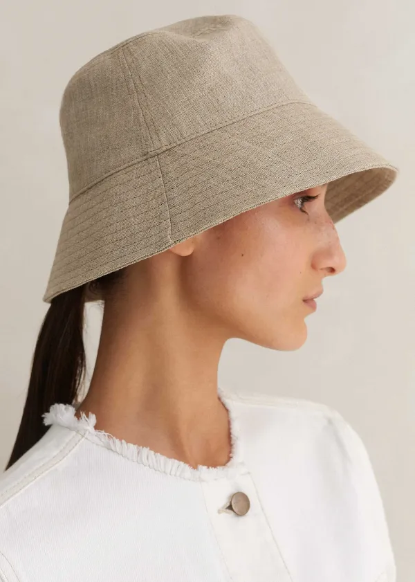 ME+EM Linen Bucket Hat Natural