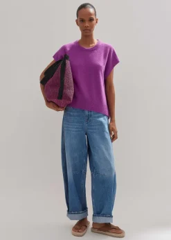 Best ME+EM Lofty Cashmere Relaxed Curved Hem Vest Summer Purple