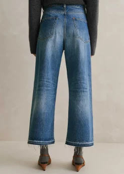 Best ME+EM Low-Rise Baggy Crop Jean Authentic Mid Wash