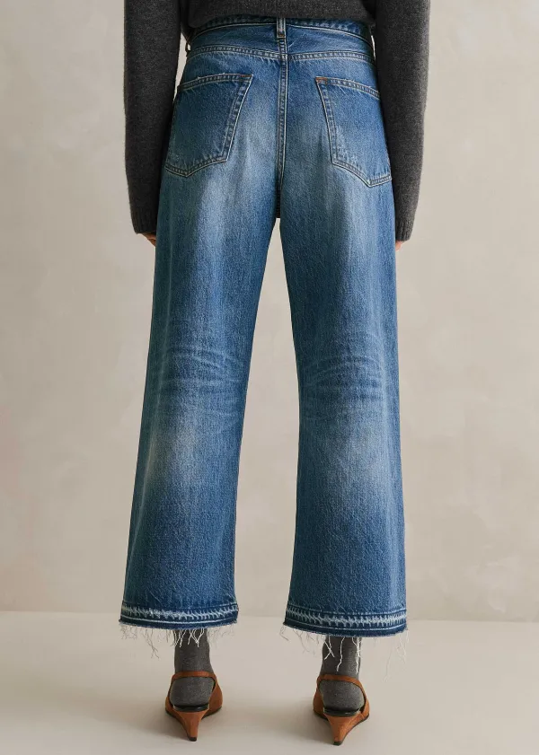 Best ME+EM Low-Rise Baggy Crop Jean Authentic Mid Wash