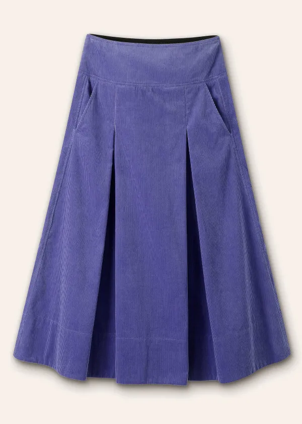 Best ME+EM Luxe Cord A-Line Midi Skirt Winter Lilac
