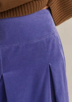 Best ME+EM Luxe Cord A-Line Midi Skirt Winter Lilac