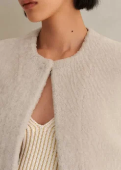 Best ME+EM Luxe Shearling Cape Neutral