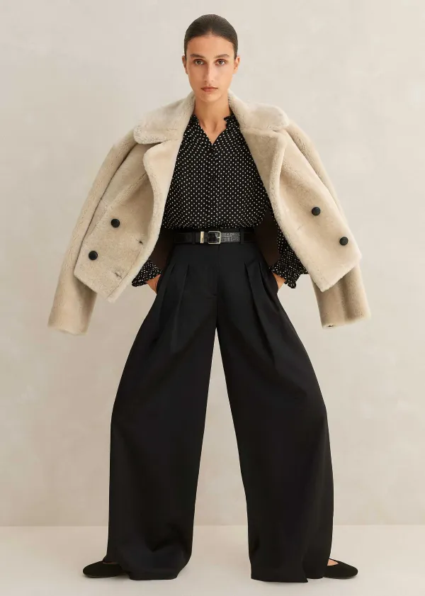 Discount ME+EM Luxe Short Shearling Coat