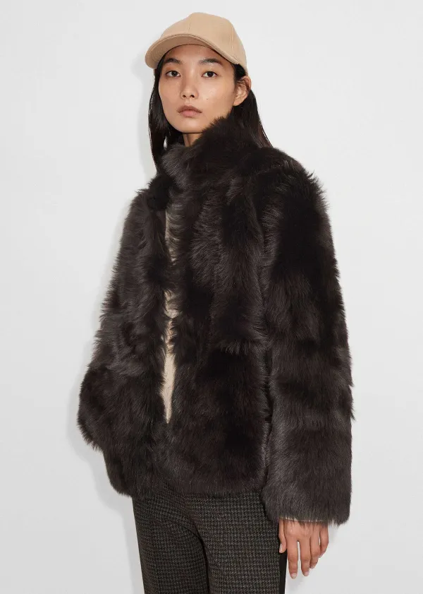 Best ME+EM Luxe Toscana Shearling Jacket Chocolate