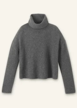Outlet ME+EM Merino Cashmere Relaxed Crop Jumper + Snood Charcoal