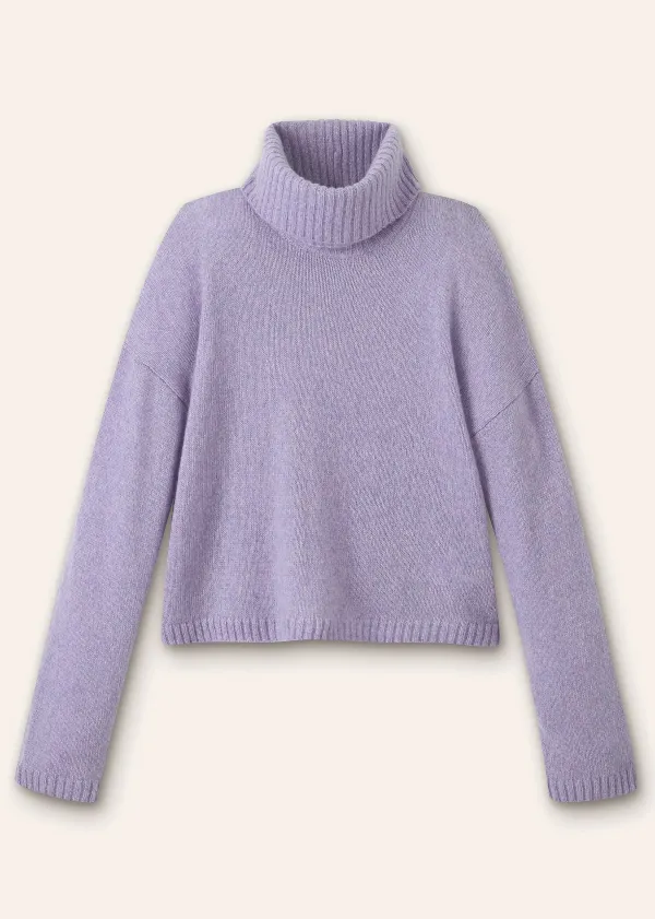 Best ME+EM Merino Cashmere Silk Relaxed Jumper + Snood Lilac Moulin