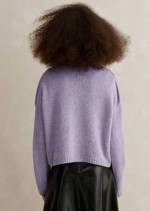 Best ME+EM Merino Cashmere Silk Relaxed Jumper + Snood Lilac Moulin