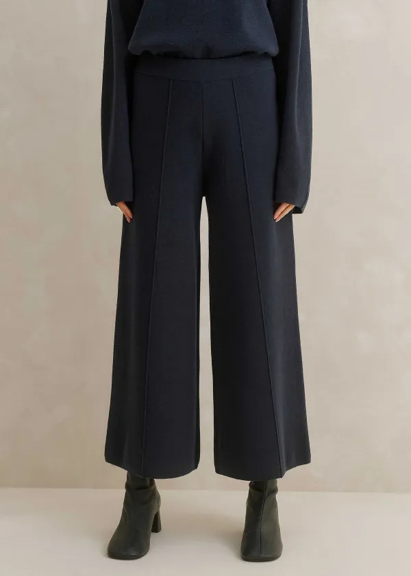 Sale ME+EM Merino Milano Knitted Trouser Dark Navy