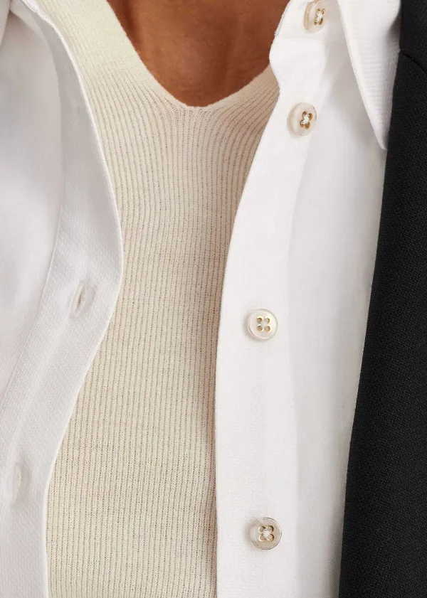 Online ME+EM Merino Stretch Rib Layering Hoody Soft White