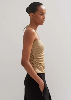 Sale ME+EM Metallic Bandeau Top Gold