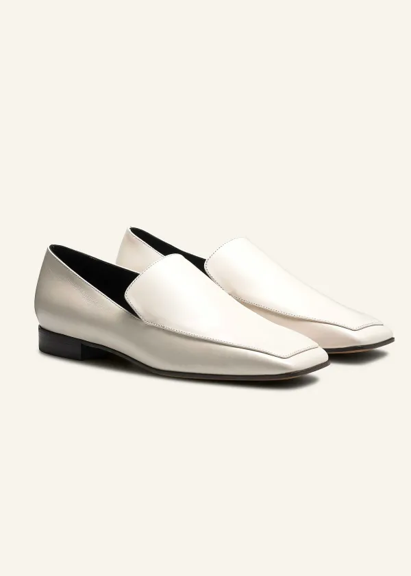 Clearance ME+EM Modern Leather Loafer Off White