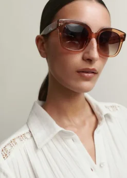 ME+EM Oversized Sunglasses Caramel