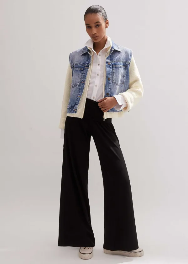 ME+EM Palazzo Pant Black