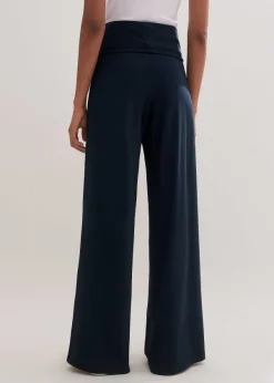 ME+EM Palazzo Pant Dark Navy
