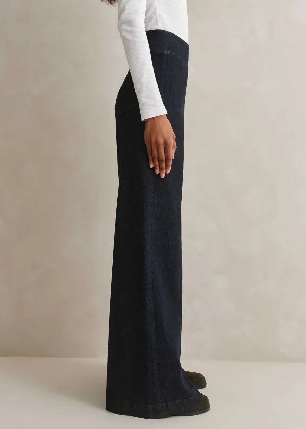 Clearance ME+EM Palazzo Travel Jean Indigo