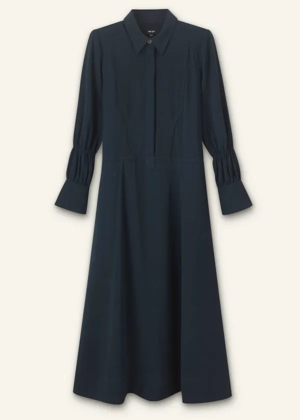 Sale ME+EM Panelling Detail Maxi Shirt Dress Navy