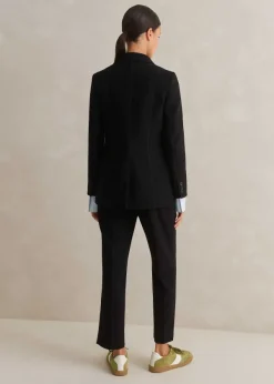 Outlet ME+EM Perfect Workwear Long Blazer Slim-Crop Trouser Suit Black