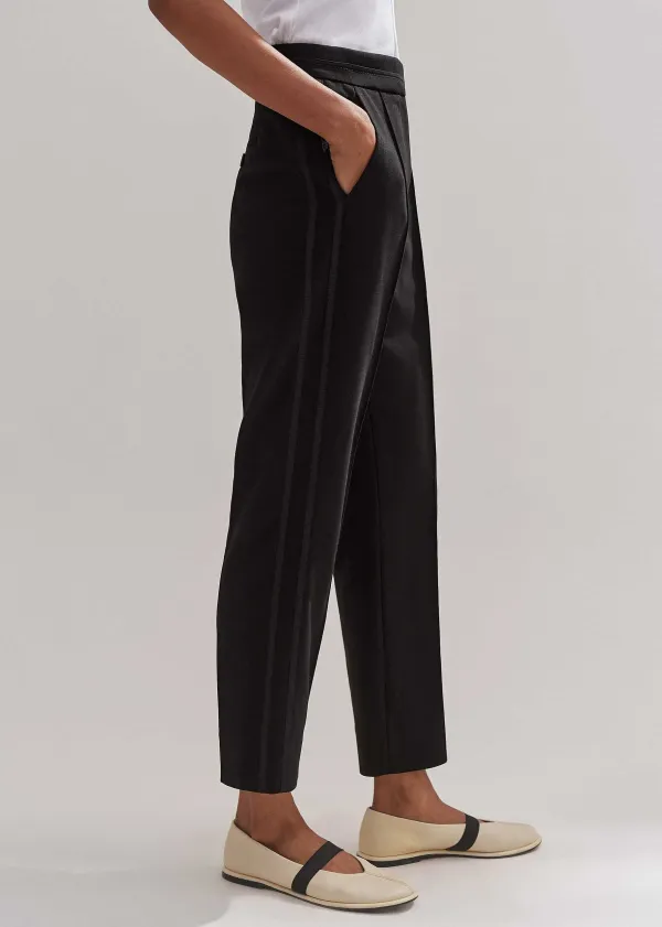 Clearance ME+EM Perfect Workwear Slim Crop Trouser Black