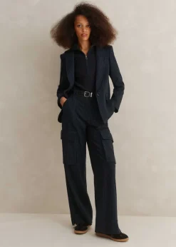 Discount ME+EM Pinstripe Cargo Trouser Suit Multicolour