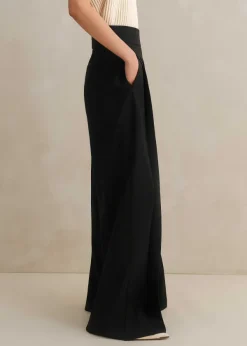 Online ME+EM Pleated Ultra Wide-Leg Trouser Black
