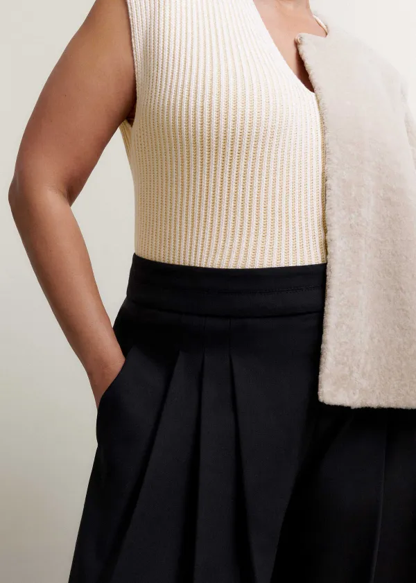 Online ME+EM Pleated Ultra Wide-Leg Trouser Black