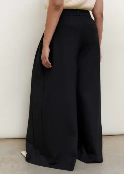 Online ME+EM Pleated Ultra Wide-Leg Trouser Black