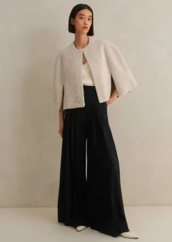 Online ME+EM Pleated Ultra Wide-Leg Trouser Black
