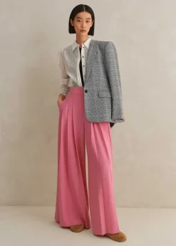 Outlet ME+EM Pleated Ultra Wide-Leg Trouser Perfect Pink