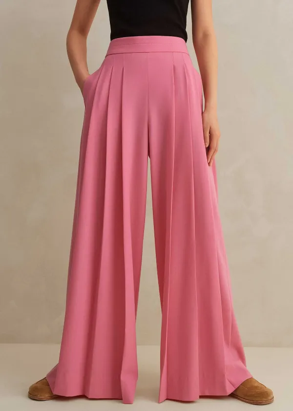 Outlet ME+EM Pleated Ultra Wide-Leg Trouser Perfect Pink