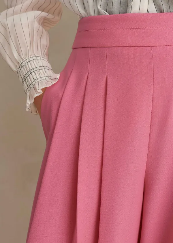 Outlet ME+EM Pleated Ultra Wide-Leg Trouser Perfect Pink