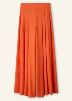 Hot ME+EM Pleated Ultra Wide-Leg Trouser Orange Zing