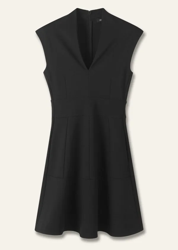 Best ME+EM Ponte Cap Sleeve Fit And Flare Dress Black