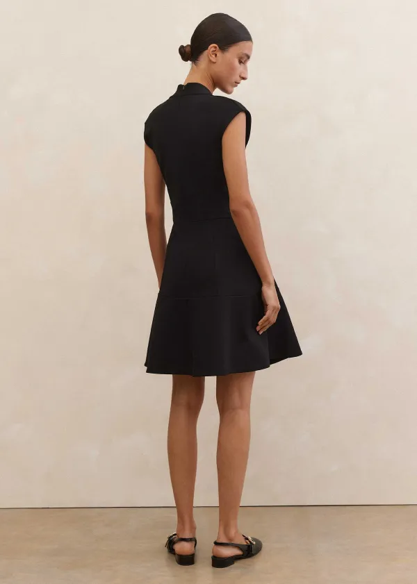 Best ME+EM Ponte Cap Sleeve Fit And Flare Dress Black