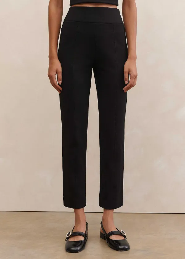 Sale ME+EM Ponte Split Hem Crop Trouser Black