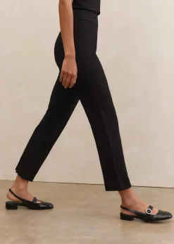 Sale ME+EM Ponte Split Hem Crop Trouser Black