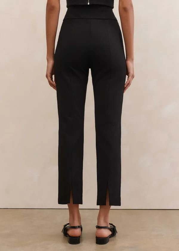 Sale ME+EM Ponte Split Hem Crop Trouser Black