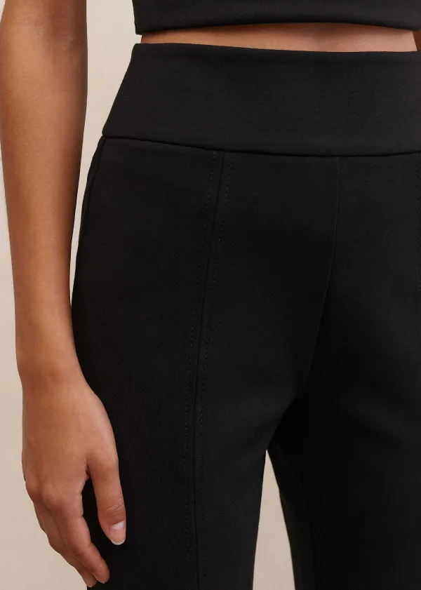 Sale ME+EM Ponte Split Hem Crop Trouser Black