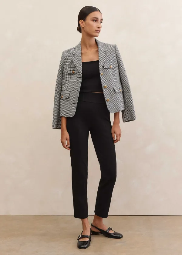 Sale ME+EM Ponte Split Hem Crop Trouser Black