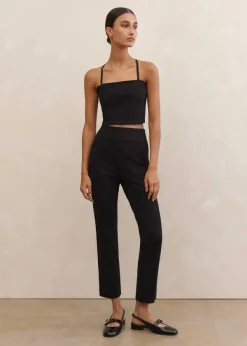 Sale ME+EM Ponte Split Hem Crop Trouser Black