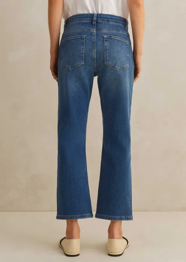 Sale ME+EM Regular Authentic Slim Crop Jean Blue Wash