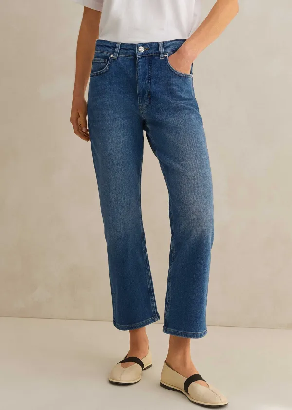Sale ME+EM Regular Authentic Slim Crop Jean Blue Wash