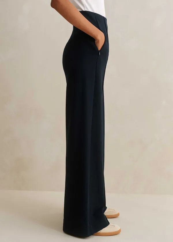 Clearance ME+EM Regular Length Travel Tailoring Palazzo Navy