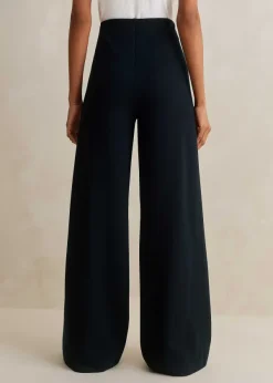 Clearance ME+EM Regular Length Travel Tailoring Palazzo Navy