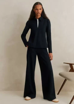 Clearance ME+EM Regular Length Travel Tailoring Palazzo Navy