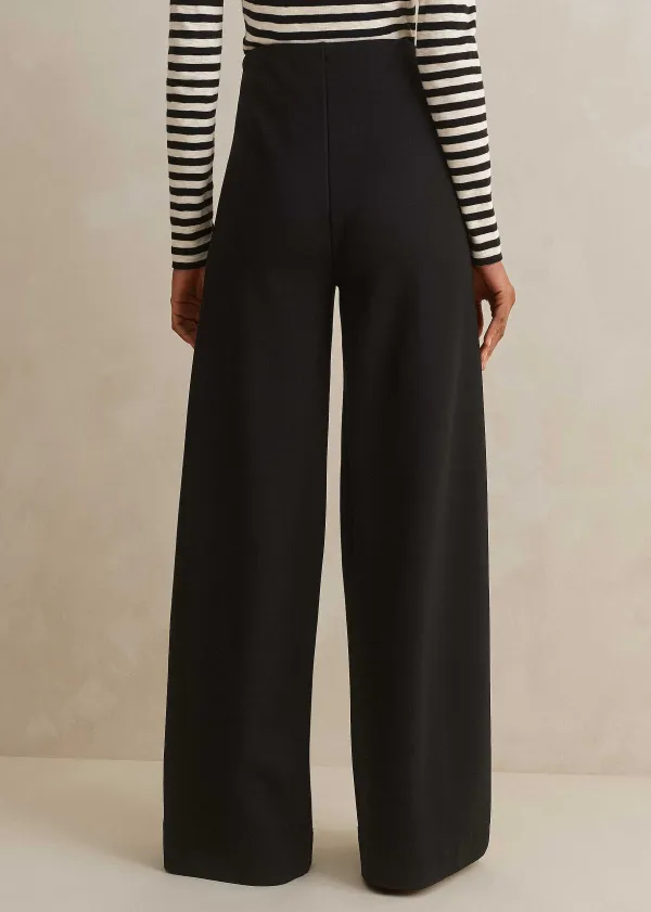 Online ME+EM Regular Length Travel Tailoring Palazzo Black